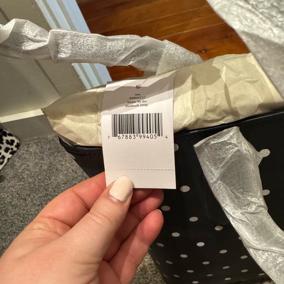 NWT Kate Spade Black Polka Dot Tote Bag - Picture 2 of 4